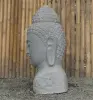 Product image 4 of the product “Buddha bust with floral carving, 55 x 40 x 80cm. Natural stone (river stone), stonemasonry ”
